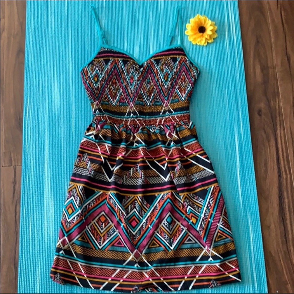 Wet Seal Summer Dress - Geometric Pattern - S